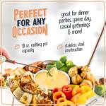 Nostalgia Electric Fondue Set with Forks and Tray