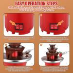 Mini Chocolate Fondue Fountain with Serving Tray