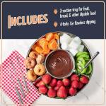 Nostalgia Electric Fondue Set with Forks and Tray