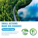 NANSIKE Reusable Food Storage Bags - 100 Pack