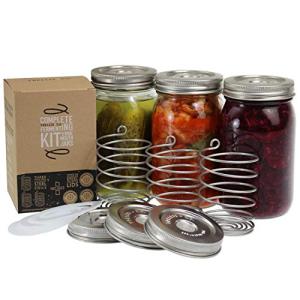 Stainless Steel Fermentation Jar Kit with Lids & Weights