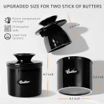 Rucoreon Ceramic Butter Crock with Lid - Soft Butter