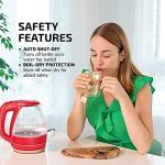 OVENTE 1.5L Glass Electric Kettle - Red