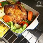 Sweejar Navy Ceramic Bakeware Set for Cooking