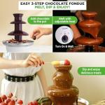 3-Tier Electric Chocolate Fondue Fountain Machine