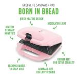 GreenLife Pro Electric Panini Press Grill - Pink
