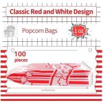 Voisen 100 Pack Paper Popcorn Bags for Movie Nights