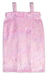 Rainbow Foil Stars Plush Spa Wrap for Girls