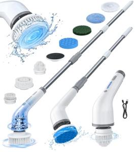 Electric Spin Scrubber with 7 Brush Heads