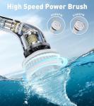 Electric Spin Scrubber with 7 Brush Heads