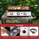 Royal Gourmet 3-Burner Portable Propane Griddle
