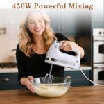 KBOBEY 450W 5-Speed Electric Hand Mixer Set