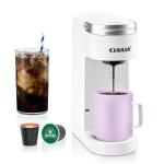 Chulux Slim Single Serve Coffee Maker - Pearl White