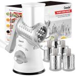 Geedel 5-in-1 Rotary Cheese Grater and Slicer