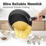 SENSARTE 17-Piece Nonstick Cookware Set with Removable Handles