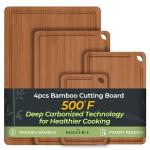 Keechee Bamboo Cutting Board Set for Chopping
