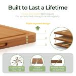 Keechee Bamboo Cutting Board Set for Chopping