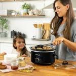 FYNORI 4-Quart Classic Slow Cooker in Black