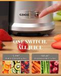GDOR 1200W Dual Speed Juicer with Titanium Blade