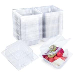 100 Clear Plastic Food Containers with Lids
