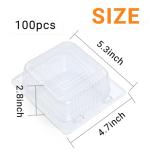 100 Clear Plastic Food Containers with Lids