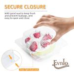 100 Clear Plastic Food Containers with Lids