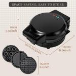 3-in-1 Mini Waffle Maker with Removable Plates