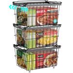 iSPECLE Adjustable Freezer Organizer Bins - 3 Pack