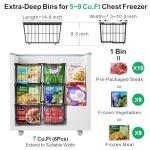 iSPECLE Adjustable Freezer Organizer Bins - 3 Pack