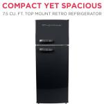 Frigidaire Retro Apartment Size Refrigerator, 7.5 Cu Ft