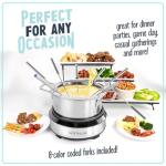 Nostalgia Electric Fondue Pot Set with Forks