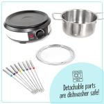Nostalgia Electric Fondue Pot Set with Forks
