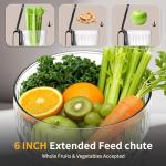 Mokero 6-Inch Cold Press Juicer for Whole Veggies