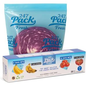 Freshpack 247 Large Reusable Food Storage Bags