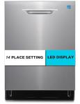 BLACK+DECKER 24" Built-In Dishwasher with Stainless Steel Tub