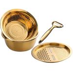 4-Piece Stainless Steel Colander Set with Slicer