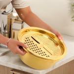 4-Piece Stainless Steel Colander Set with Slicer