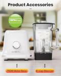 CKEMU 750W Professional Blender with Glass Jar