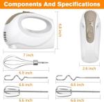 5-Speed Electric Hand Mixer with Turbo Boost