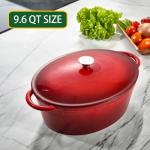 Vivicreate 9.6 QT Red Gradient Dutch Oven