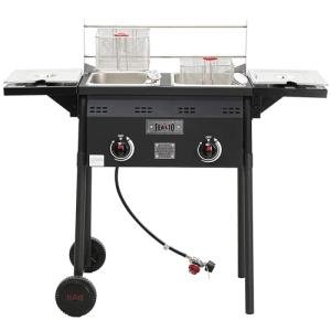 Outdoor Propane Deep Fryer with Dual Tanks