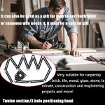 Multi-Angle Measuring Ruler with 3 Positioning Holes