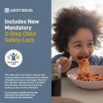 West Bend Compact 900W Microwave Oven with Turntable