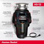 American Standard Heavy Duty Garbage Disposal 1.25 HP