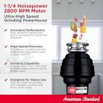 American Standard Heavy Duty Garbage Disposal 1.25 HP