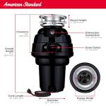 American Standard Heavy Duty Garbage Disposal 1.25 HP