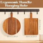 Wooden Cutting Board Set with Handle for Kitchen