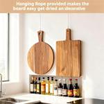 Wooden Cutting Board Set with Handle for Kitchen