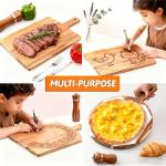 Wooden Cutting Board Set with Handle for Kitchen