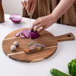 Wooden Cutting Board Set with Handle for Kitchen